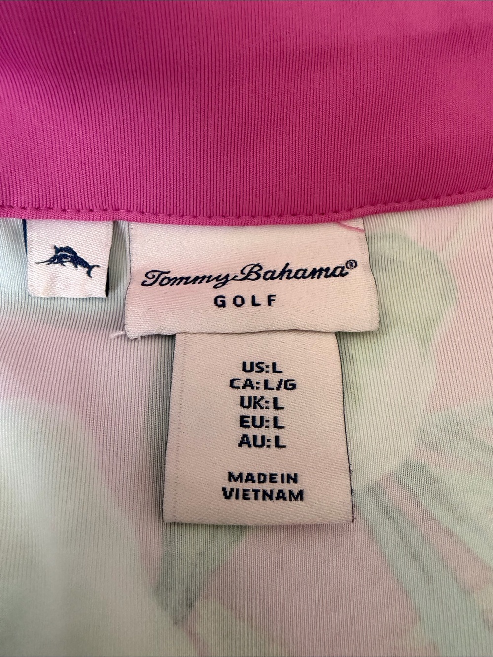 Tommy Bahama Pink Tropical Leaf Sleeveless Dress With Pockets & Front Zip Size L - Picture 13 of 16